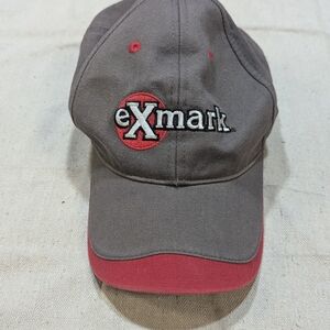mark. Men's Gray and Red Logo Baseball Cap